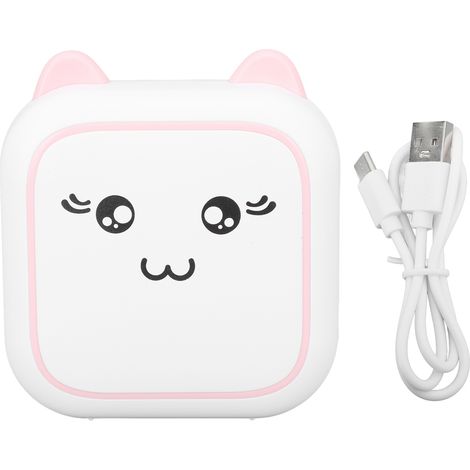 Ortviai Imprimante Thermique Portable Sans Encre, Bluetooth, 800 mAh, 57 mm, Rose (1/5)