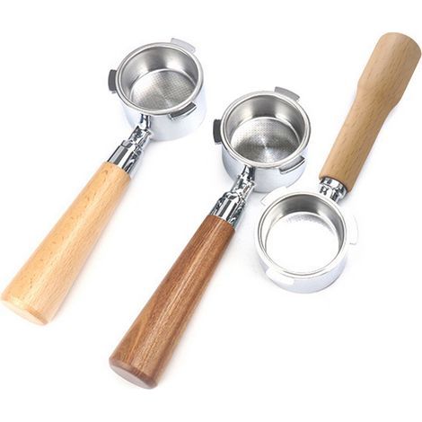 Portafilter sans fond de café 51 mm avec panier de filtre et remplaçant en bois pour Delonghi EC680 EC685 Machine Tool Reutilisable Filtres en alliage Extraction Accessoires (1/5)