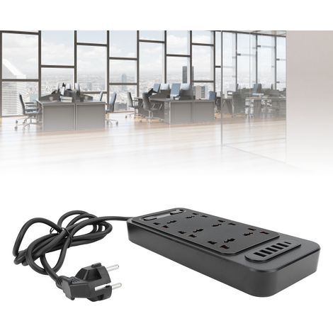 3000W Hochleistungs-Steckdosenleiste mit 6 universellen Dreilochschaltern, TYPE-C Schnellladefunktion, 5-Port-USB-Verlängerungskabel mit intelligenter Identifizierung, europäischer Standardstecker, AC (1/5)
