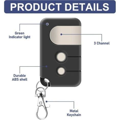 telecomandi per apriporta da garage compatibili con Chamberlain MotorLift LiftMaster TX4RUNI, TX2REV, 84335EML, 84333E, 94333E, 4335EML 433,92 MHz per MotorLift 500, 700, 1000. (1/5)