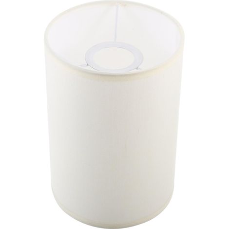 Abat-jour cylindrique en lin E27 - Abat-jour clipsable - Abat-jour de construction - Remplacement pour lampe de table, lustre et lampadaire - Beige - 14 x 14 x 20 cm (1/5)