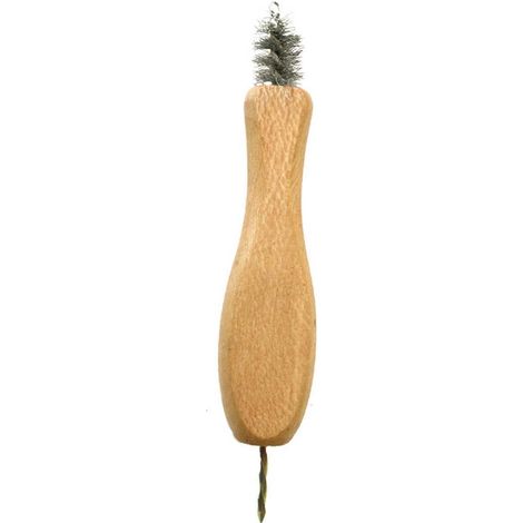 Nettapiede avec manche en bois complet avec brosse métallique et poinçon