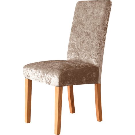1 Housse de chaise extensible, velours côtelé, dossier mi-haut, tissu élastique, pour maison et hôtel (1/5)