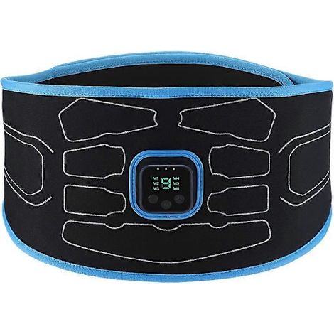 EMS-Vibrationsgürtel für Bauchmuskeltraining, Muskelstimulation und -straffung – für effektive Gewichtsabnahme und eine schlankere Figur. Unisex (FMY), blau – AquaForge