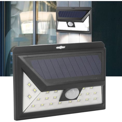 Applique murale solaire avec 24 LED, étanche IP65, détecteur de mouvement PIR, adaptée aux parcs extérieurs, jardins, à la sécurité, à l'éclairage de secours et à l'éclairage solaire de jardin. (1/5)