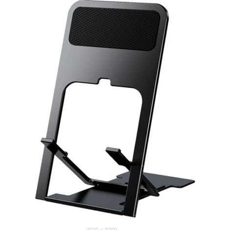 Mini bureau multi-angle pliant support de téléphone portable support de tablette en plastique creux portable pour iphone 12 11 8 7 pro support noir