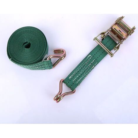 2T Tie Down Straps with Ratchet Tensioner - Heavy Duty - with Rubber Handle for Trailer Loading (1/4)