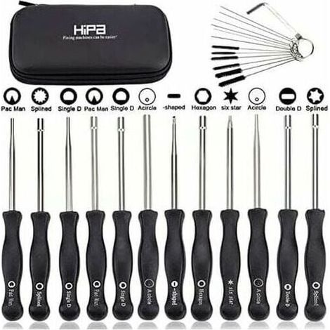 Ensemble de 12 outils de réglage de carburateur et tournevis de réglage pour moteur à 2 temps, pour débroussailleuses, tronçonneuses Poulan, Husqvarna, STHIL, Echo. (1/4)