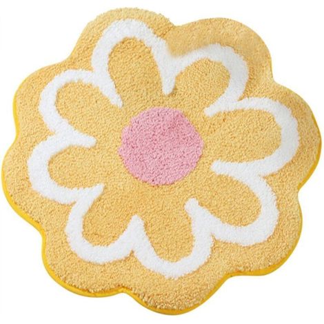 Tappetino da bagno con motivo floreale 40 x 40 cm – Morbido, antiscivolo e assorbente, in microfibra lavabile, ideale per bagno, cucina, toilette, cameretta dei bambini e per animali domestici.