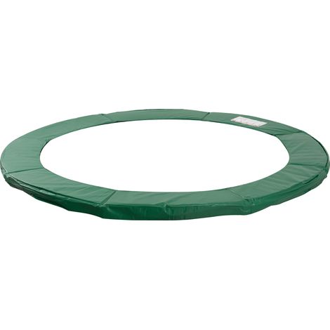 HOMCOM Trampolin Randabdeckung Sicherheitsnetz Wetterplane Leiter Randabdeckung: Ø 244cm Grün (1/7)