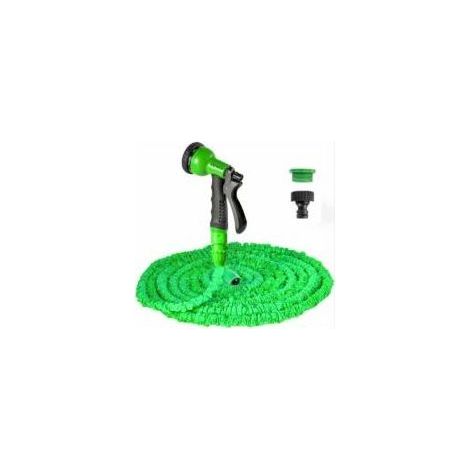 Tuyau d'arrosage extensible de 30 m, tuyau arrosage flexible avec buse de pulvérisation à 8 modes, tuyaux d'arrosage rétractable anti-fuite avec raccords de 1,9 cm, 1,2 cm (1/5)