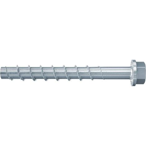 50 - Vis Béton - Acier Électrozingué - Tête Hexagonale Avec Rondelle - Pour Fixation Dans Béton Fissuré Et Non Fissuré - Usage Professionnel - Gris - 10x140mm (1/4)