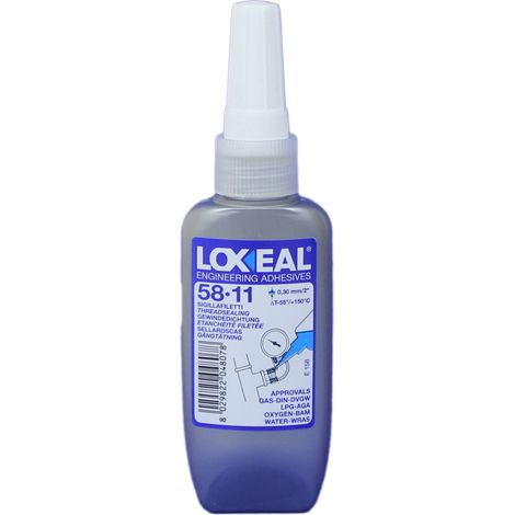 Gewindedichtung mf gelb LOXEAL 58-11 50ml 8029822048078 Inhalt: 10 (1/4)