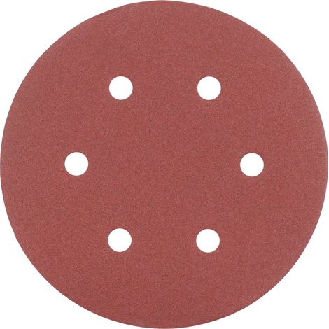 Papier de verre perforé Velcro, disques de ponçage 5 pièces 150 mm GR.150 Vorstahl (1/5)