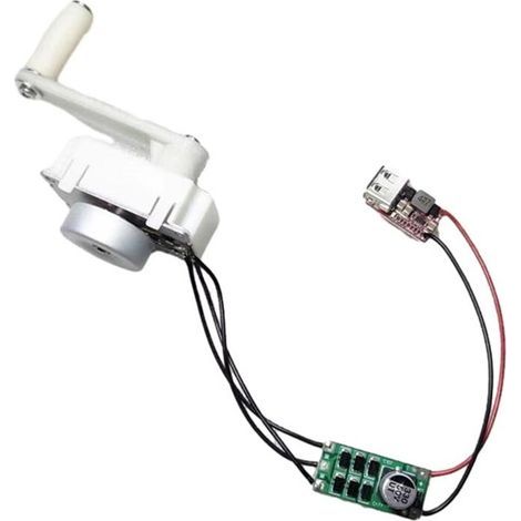 Kit Générateur à Manivelle, Batterie Externe de Survie, Chargeur USB D'Urgence 5 V 5 W (1/5)