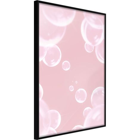 Affiche Murale Encadrée "Bubble Pleasure" 30 x 42 cm Noir