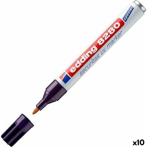 Rotulador edding marcador de seguridad visible bajo la luz ultravioleta punta redonda 1,5 mm (pack de 10 uds.) (1/4)