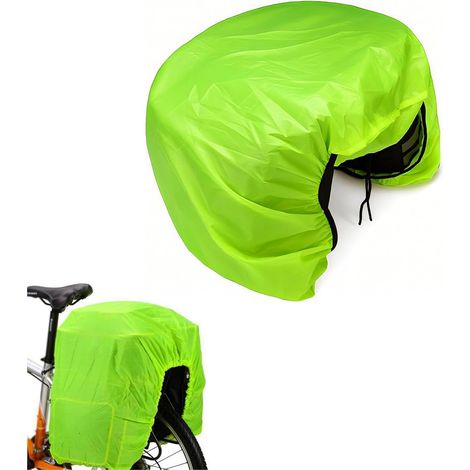 Housse de Pluie pour Vélo Sac, Housse de Protection pour Sacoche Vélo, Raincover de Sacs à l'Arrière, Contre l'Eau Cover Ultralégère et Pliable pour Panier Bicycle, Sacoche Porte-Bagages, Vert, 1Pc. (1/5)