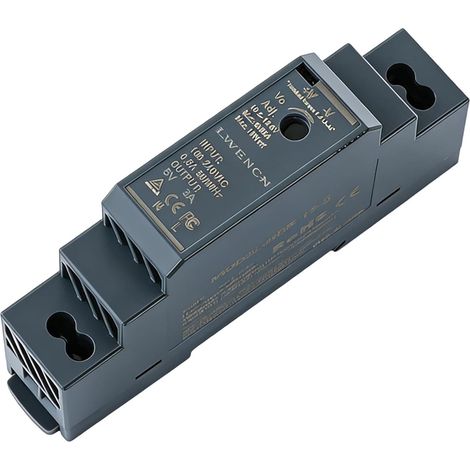 Alimentation Pour Rail DIN Sortie 5V DC 3A 15W (Entrée 100-240V AC 50/60 Hz), Transformateur 5V, Transformateur Led, Pour Sonnettes, SystèMes De Surveillance Et D'Interphonie (1/5)