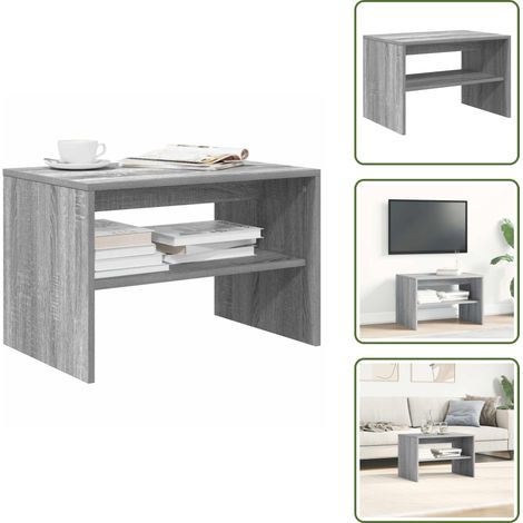 vidaXL Meuble TV sonoma gris 60x40x40 cm bois d'ingénierie (1/5)