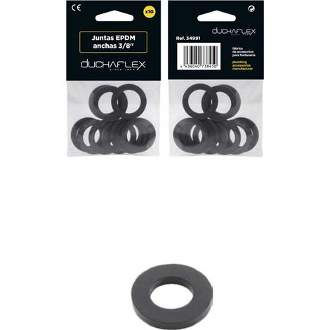 Pack 10 Juntas Planas Negras Anchas  Mesures Accessoires de plomberie: 3/8''