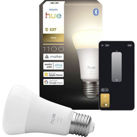 Philips Hue LED E27 Ampoule Standard (A60) Lumière blanche chaude - White (1/4)