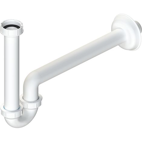 Tuyau de siphon pour évier - Blanc - Design compact - Autonettoyant - Durable (1/2)