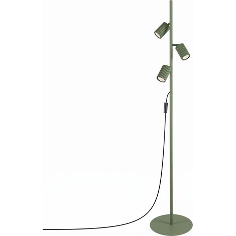 Stehlampen KARBON olivgrün 3xGU10 30cm Aluminium Sollux (1/5)