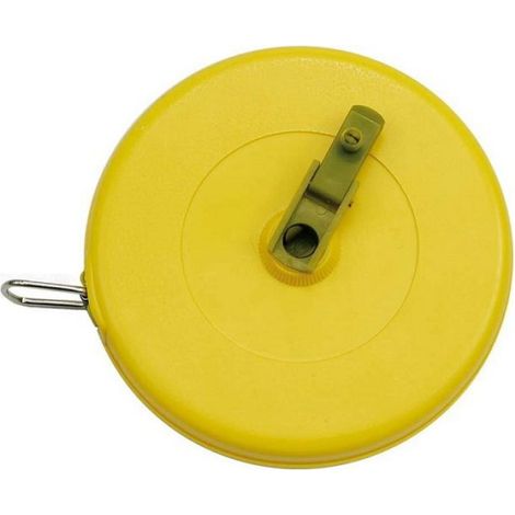Ruban De Mesure - 50 M - Double Echelle Metrique Pouces - Boitier Plastique Enroulable - Fibre De Verre 13 Mm