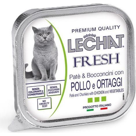 LECHAT FRESH - PATE' E BOCCONCINI CON POLLE E ORTAGGI 100GR