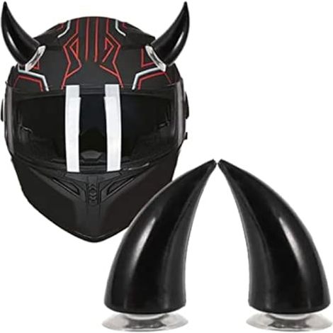 Jadeshay 1 casque de moto à cornes - Accessoires universels - Décoration unique - Cornes du diable (1/5)
