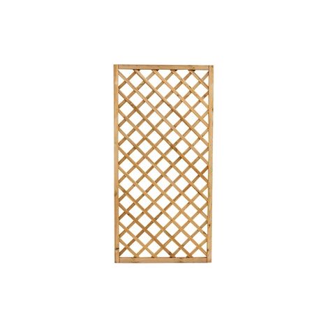 Pannello Grigliato Diagonale in Legno di Pino Impregnato per Giardino - cm 90x180h (1/2)