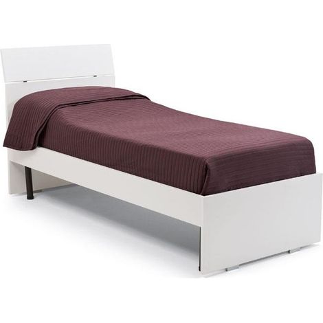 Letto una piazza e mezza in legno colore bianco frassinato (1/4)