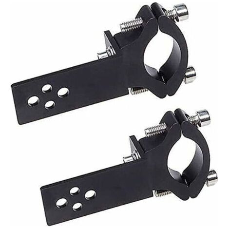 Pair Lot de 2 colliers de serrage pour tube de fourche de moto - Installation horizontale/verticale - Montage de barre lumineuse LED - 22 mm-36 mm (1/4)
