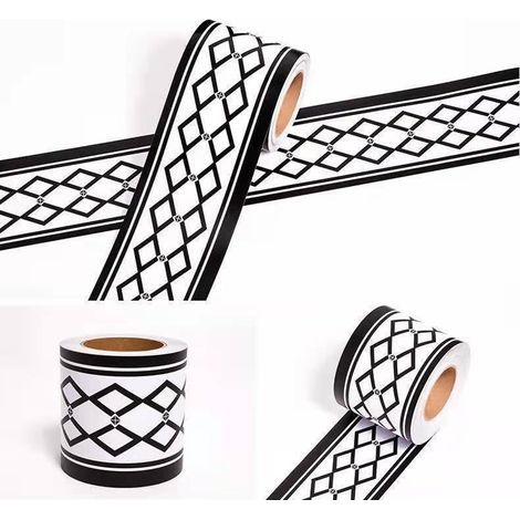 K13 Bordüre, abnehmbare Wanddekoration, selbstklebende Bordüre, wasserfeste PVC-Bordüre, selbstklebende Sockelleiste, 12 cm x 500 cm (1/5)