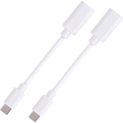 2 Pièces USB-C vers Micro USB Adaptateur Câble pour Eufy Caméra Extérieur & Panneau Solaire, 10,3cm Type-C vers Micro USB Convertisseur Alimentation Câble de Charge pour Eufy Accessoires (1/5)