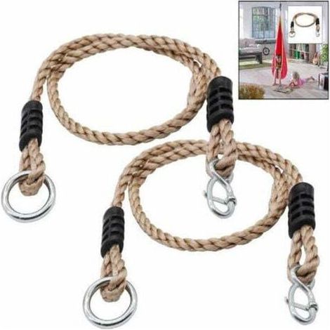 Balançoire arbre enfant en nylon haute qualité – Cordes réglables pour fixation robuste – Utilisation intérieure et extérieure,cordes réglables-1.8m (1/5)