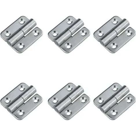 (À droite) 6 charnières amovibles, petits joints coulissants de 1,5 po, charnières de porte amovibles en acier inoxydable 304, ouverture à gauche