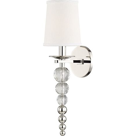 Persis Applique murale à 1 lumière nickel poli, lin