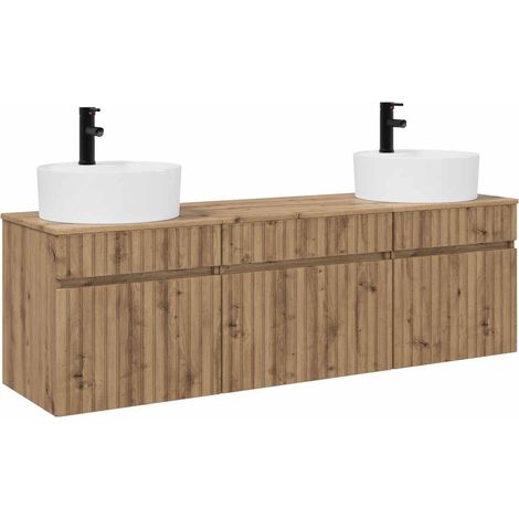 Bathroom Cabinet Set 3 pcs Artisan Oak 49 x 44.5 x 65 cm vidaXL (1/5)