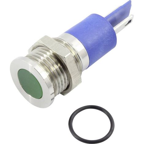 TRU COMPONENTS LED INDICATOR 12 MM 12V FLAT HEAD GREEN (1/2)