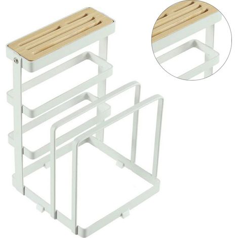 Mehrzweck-Messerblock für Topfdeckel, Schneidebrett-Organizer für Küchenutensilien (1/5)