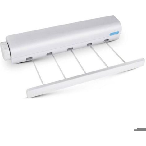 Corde A Linge Rétractable - 5 Fils - Charge Max 8 Kg - Longueur 3,75 M - Pour Balcon Intérieur Extérieur - 1 Pièce (1/2)