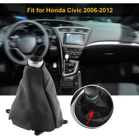 Schalthebelschutz aus PU-Leder - Kompatibel mit Honda Civic 2006-2012