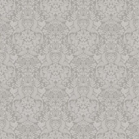 Holden Decor Loxley Grey Premium Wallpaper Paste The Wall Washable Botanical (1/4)