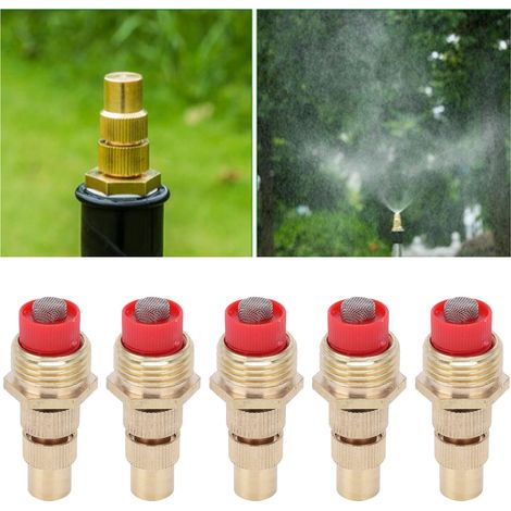Set mit 5 G1/2-Außengewinde-Sprühdüsen mit verstellbarem Filter für Garten und Rasen (1/5)
