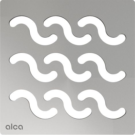 AlcaDrain Design Rost 102×102 mm Edelstahl für Bodenablauf (1/2)