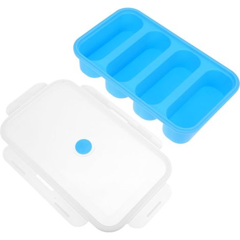 Moule à Glaçons en Silicone Couvercle Étanche 1000ml, Bac Léger et (1/5)