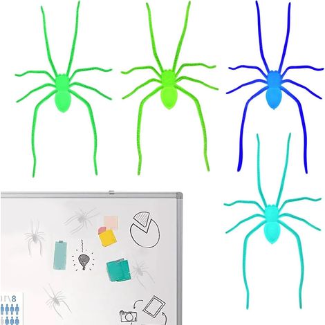 Kühlschrankmagnete 4-teilige realistische gruselige lustige Spinnen-Magnete für den Kühlschrank Für Küche, Garage, Wohnzimmer, Schlafzimmer, Tür, Klassenzimmer, Whiteboard, Schrank (1/5)