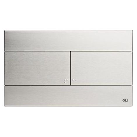 OLI Placca di Comando Slim Dual Cromo Satinato per Cassette WC ad Incasso OLI - OL0659046 Cromo Satinato